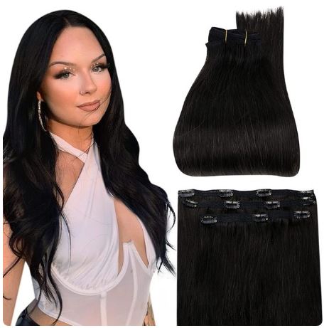 #2-schwarzbraun: Tresse Clip in 40-45 cm