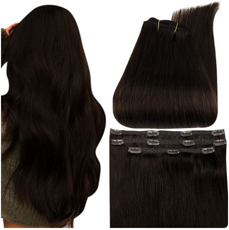 #4-dunkelbraun: Tresse Clip in 40-45 cm