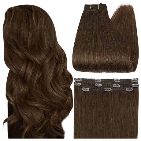 #6-schokobraun: Tresse Clip in 40-45 cm